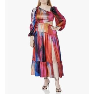 NWT The Drop Womens Multi Asymmetrical Neck Cut-Out Dress Size Small